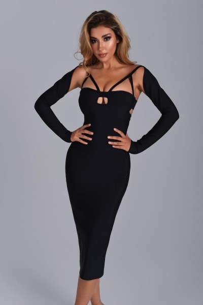 Rochie de bandaj midi Anika Cutout