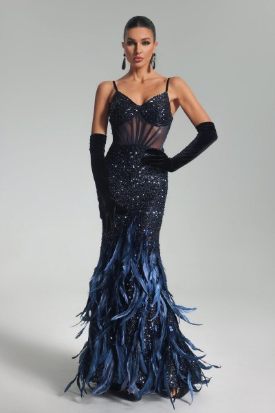 Rochie maxi cu paiete Sarah
