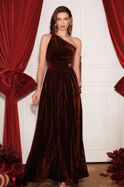 Rochie Maxi Tessy pe un umăr - Maro