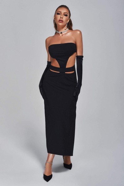 Rochie midi cu decupaj Amalea