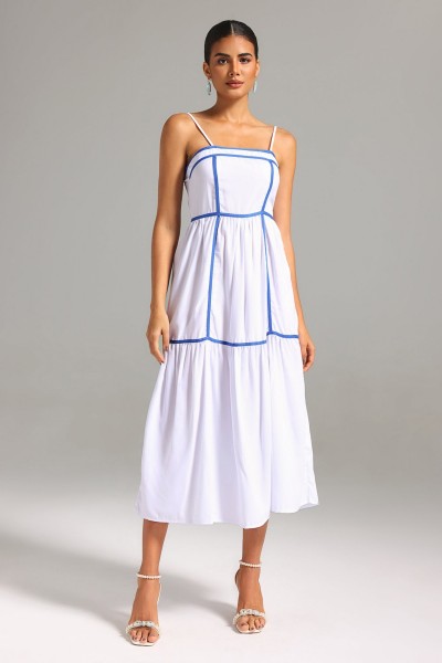 Rochie midi Katrina Halter Stripe