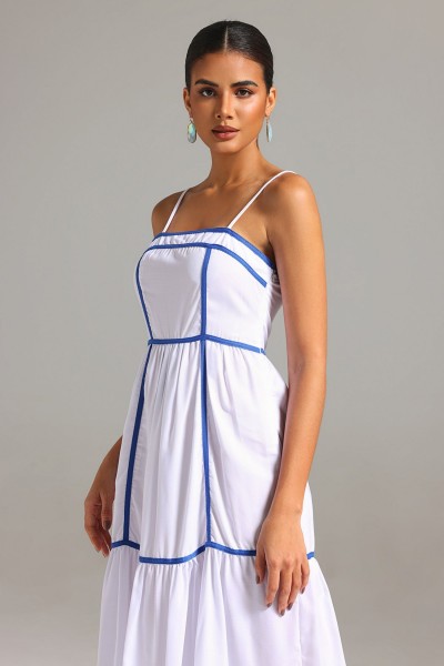Rochie midi Katrina Halter Stripe