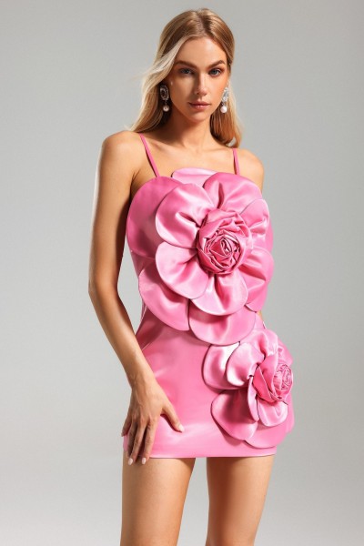 Rochie Mini Angela Flowers Halter