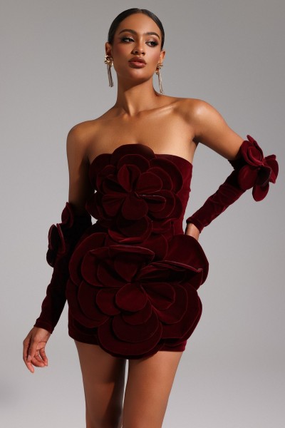 Rochie mini cu flori fără mâneci Vallea