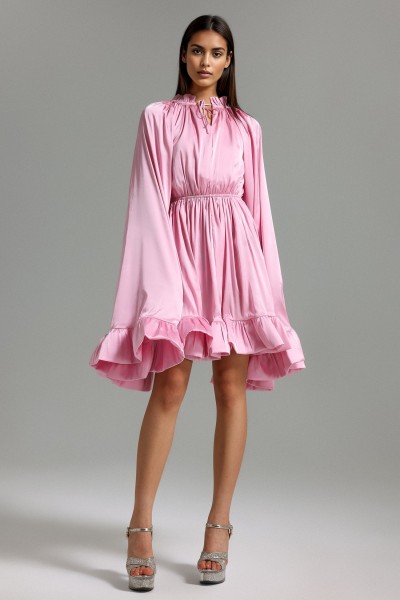 Rochie mini cu maneci cu volane Orana