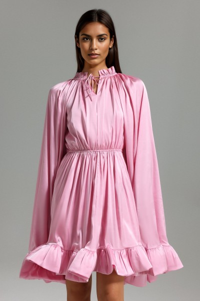 Rochie mini cu maneci cu volane Orana