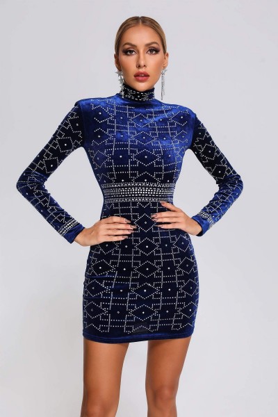 Rochie mini din catifea Naima
