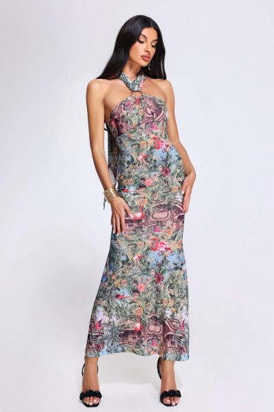 Rochie Prinsesa Imprimata Halter